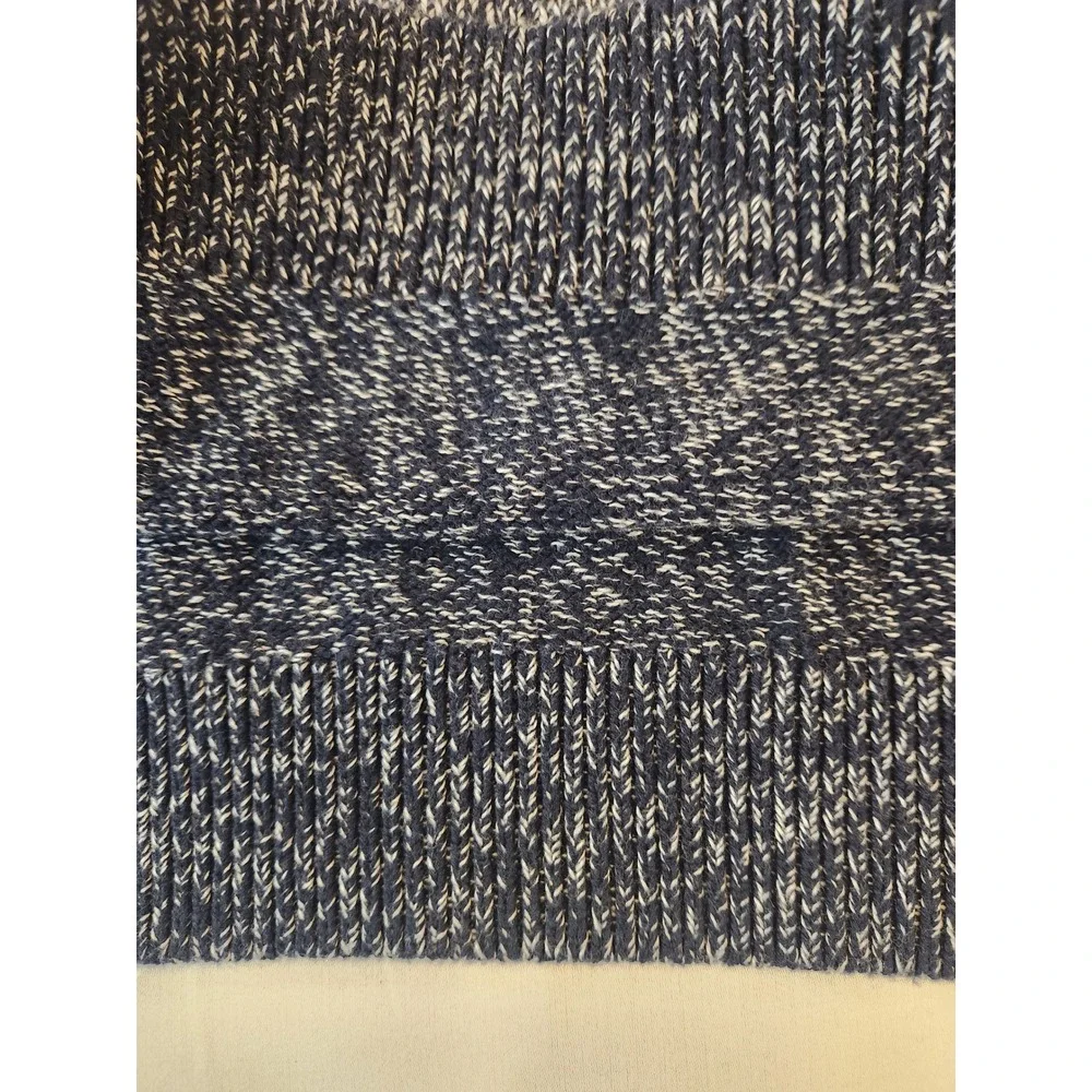 Banana Republic Mens XXL Grey Navy Blue‎ Ombre Colorblock Cotton Knit Sweater